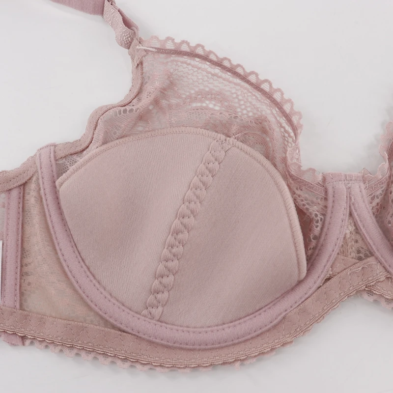 Beauwear, мягкий кружевной бюстгальтер для отдыха для женщин, сексуальный, размера плюс, тонкая чашка, хлопковое нижнее белье, дышащее нижнее белье 34D 36D 38D 40D 42D 44D