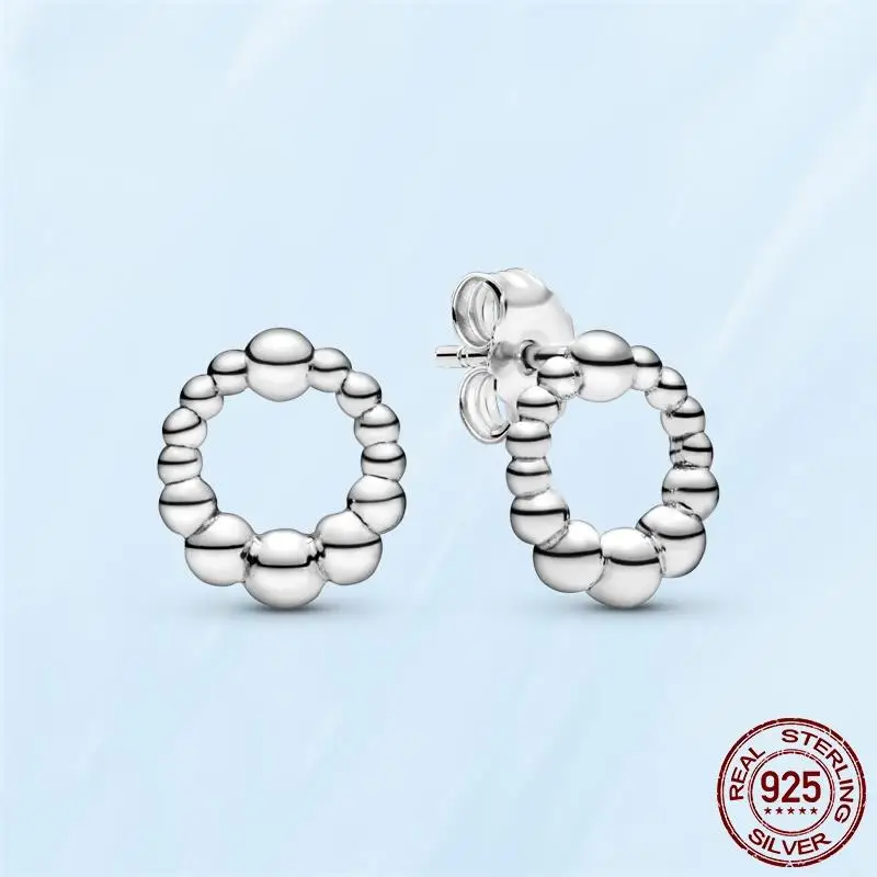 Silver Earrings Real 925 Sterling Silver Asymmetrical Heart Hoop Earrings for Women Fashion Silver Earring Jewelry Gift