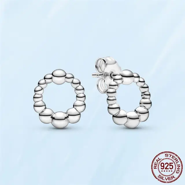 Silver Earrings Real 925 Sterling Silver Asymmetrical Heart Hoop Earrings for Women Fashion Silver Earring Jewelry Gift PAE050