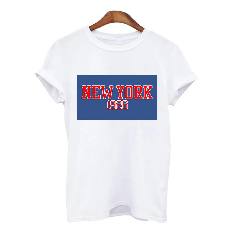 Women New York Letter Printing Harajuku Women tshirts Summer Simple white T-shirt For Lady Top Tee Hipster 2021 chrome hearts t shirt Tees