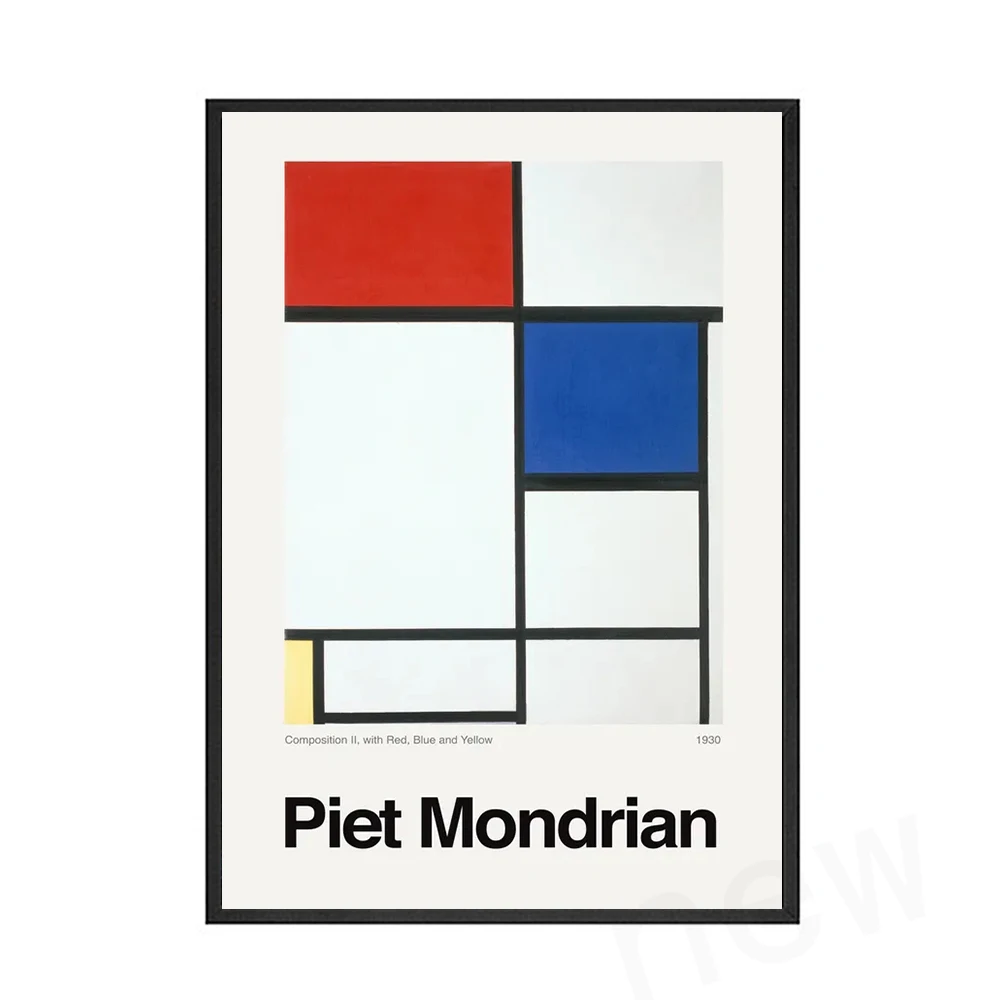 Composition II - Piet Mondrian Print Collection - Interiors with Edge