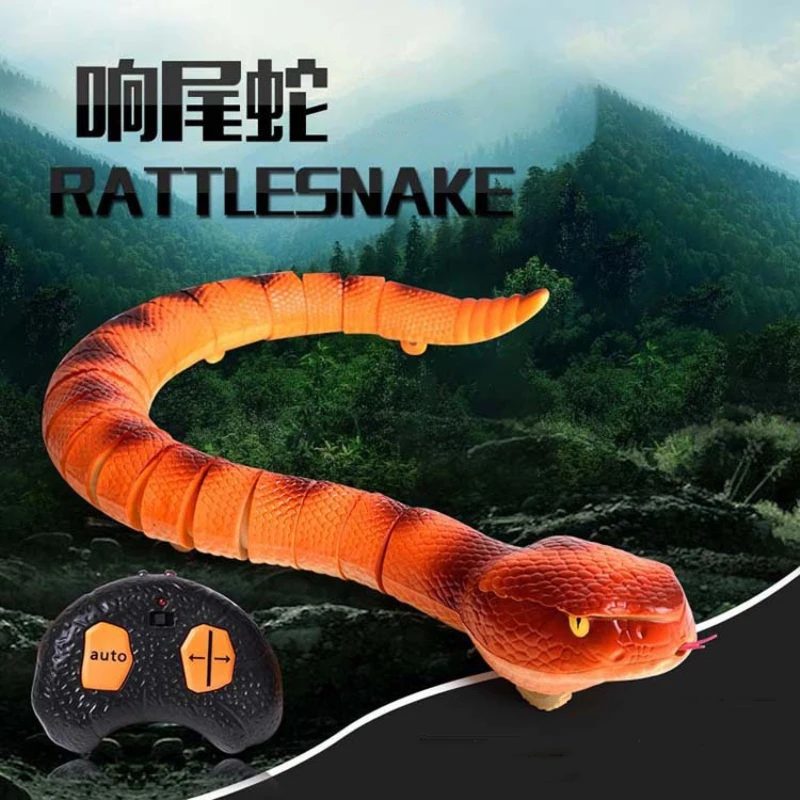 75CM Long Size Simulation Infrared Control Snake Stretch Tongue Fast Moving 15M Control Distance Tricky Electric RC Animal Toys