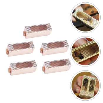 

5pcs Queen Bee Cage Beekeeping Equipment Wooden Bee Cage Beekeeping Tool