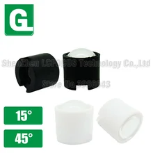 20 шт. 100 шт. 14,5 мм светодиодный объектив черный белый 15/45 градусов рефлекторный Коллиматор для DIY 1 Вт 3 Вт 5 Вт высокомощный светодиодный светильник со звездой