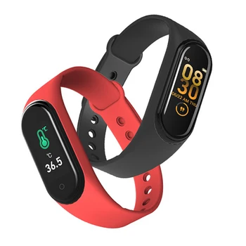 

2020 New Smart Wristband Thermometer LCD Color Screen Smart Bracelet Heart Rate Blood Pressure Sport Fitness Tracker Smart Band