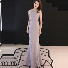 It's Yiya вечернее платье Элегантные Русалка Плюс Размер без рукавов robe De Soiree o-образным вырезом длиной до пола женские вечерние платья E904