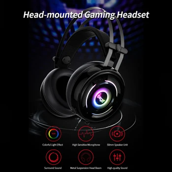 

Surround Sound Headphone iPega PG-R008 Head-mounted Gaming Headset with Built-in Microphone for PC Switch PS4 Xbox One Cellphone