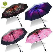 Mrosaa качественный складной зонтик для женщин, для путешествий, анти-УФ, ветрозащитный, дождевой цветок, Modish, женский, солнцезащитный, для девочек, карманные зонтики