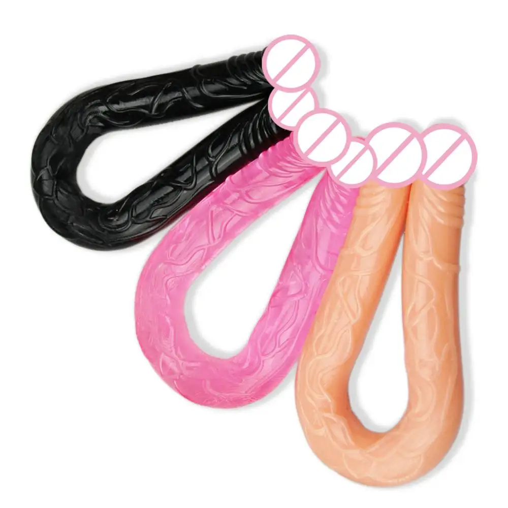 Double Dong U Dildo Big Soft Long Penis Due Dick 20inch Silicone Butt Plug Virgina 2 Head Sex Toy For Women Lesbian Game Sex Toys
