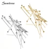 Semitree 50Pcs 0.6mm Stainless Steel Gold Color Head Pins DIY Earrings Findings for Handmade Crafts Jewelry Making 20/30mm ► Photo 1/5