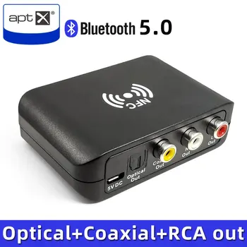 

EarRise NFC Wireless Stereo Bluetooth 5.0 Audio Receiver Adapter APTX DAC NFC-Enabled 3.5mm RCA SPDIF Coaxial output