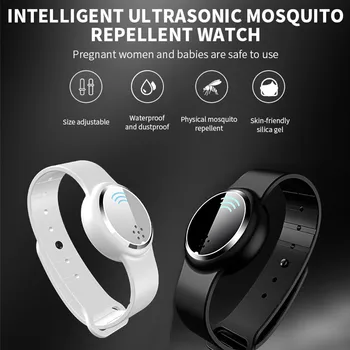 

Portable Ultrasonic Mosquito Repellent Bracelet Waterproof USB Rechargeable Watch Camping Children Anti-mosquito Bracelet 2020