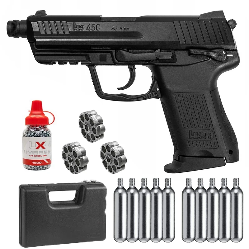 Пистолет GBB Heckler &amp Koch HK45CT со свинцовым револьвером игрушечный пистолет