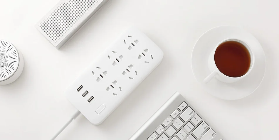 Original Xiaomi Smart Power Strip 2.1A Fast Charging 3 USB Extension Socket Plug 6 Standard Socket Adapter (8)