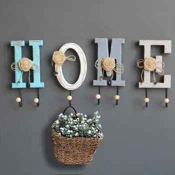 

Creative letters clothes-hook Wooden letters pothlooks HOME decoration letters Love decorative wooden function letters