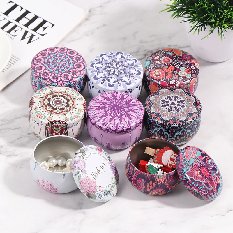 Drum-shaped Jewelry Candy Cookie Box Festive Party Supplies Rose Tea Pot Tin Small Fresh Home Garden Personality | Дом и сад