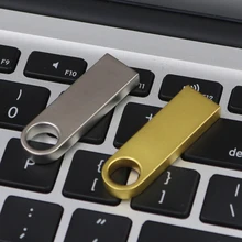 Водонепроницаемый USB флеш-накопитель металлическая ручка привода 128 GB 64 GB 32 GB 16 GB 8 GB Мини-Прыжок флеш-диск USB 2,0 USB Memory Stick золото