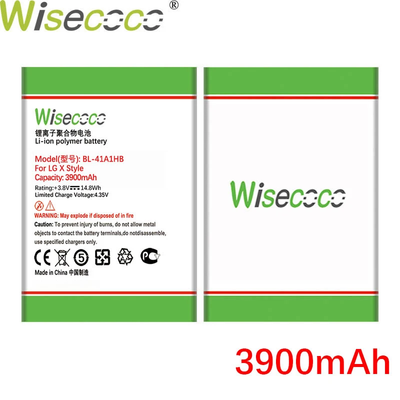 Wisecoco 3900 мАч BL-41A1HB батарея для LG X Стиль Tribute HD Boost Mobile LS676 L56VL телефон + номер