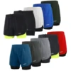 Lixada Men's 2-in-1 Running Shorts Quick Drying Breathable Active Training Exercise Jogging Cycling Shorts with Longer Liner 1