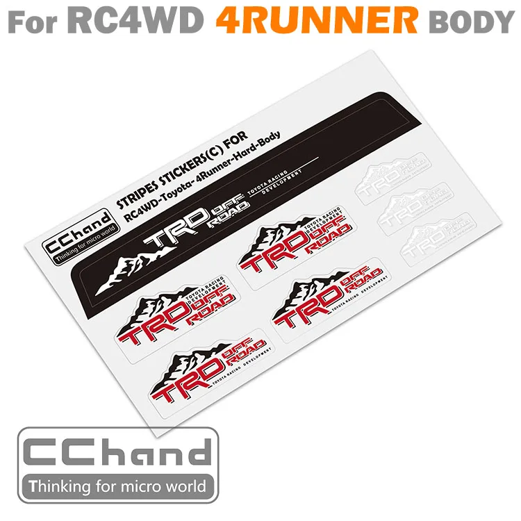 

Front window sticker log for RC4WD 4RUNNER body 1/10 rc car toy