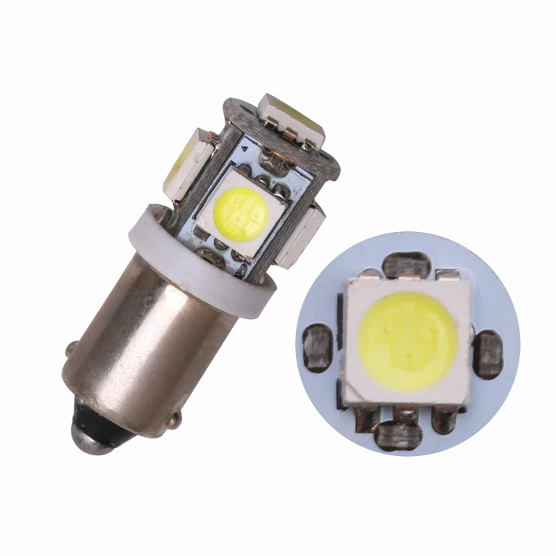 10 шт. светодиодный светильник для автомобиля s лампы BA9S 5050 5SMD T4W H6W 363 12v указатель