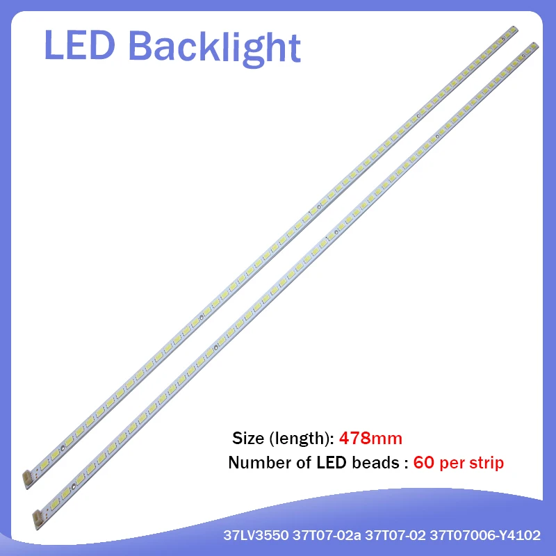 Новинка 2 шт./компл. 60 светодиодный 478 мм фонарь для LG 37LV3550 37T07-02a 37T07-02 37T07006-Y4102