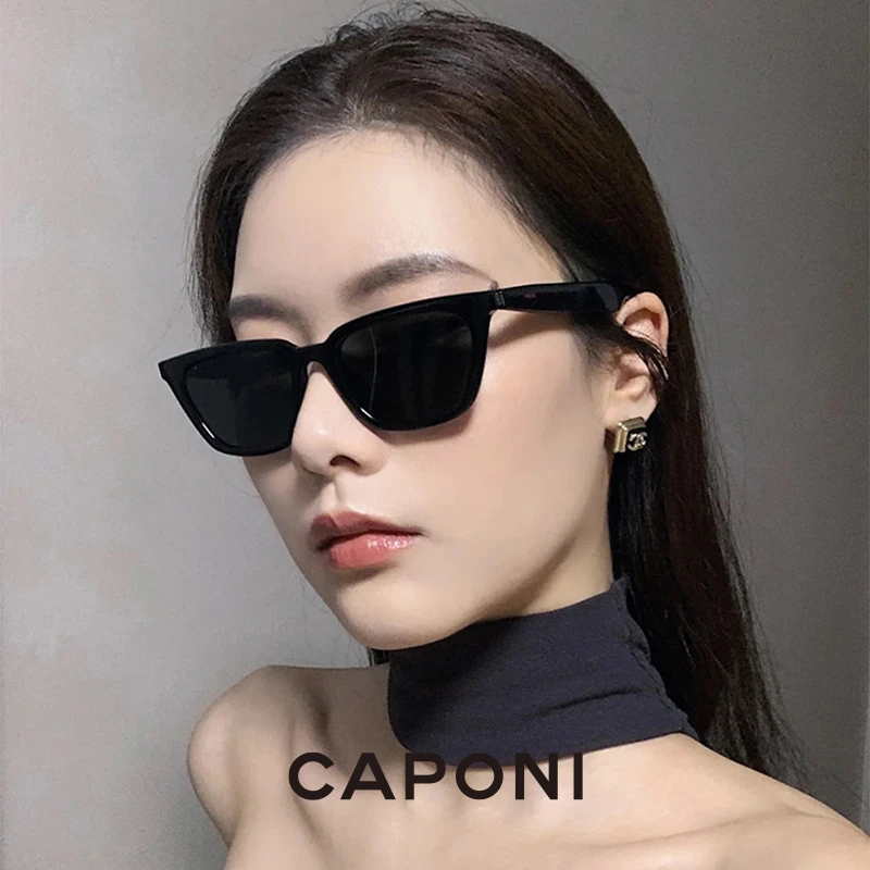 big black sunglasses CAPONI Polarized Women Sunglasses Cat Eye Style Vintage Sun Glasses Female Fashion Design Trendy Shades UV400 Protection CP7461 fashion sunglasses