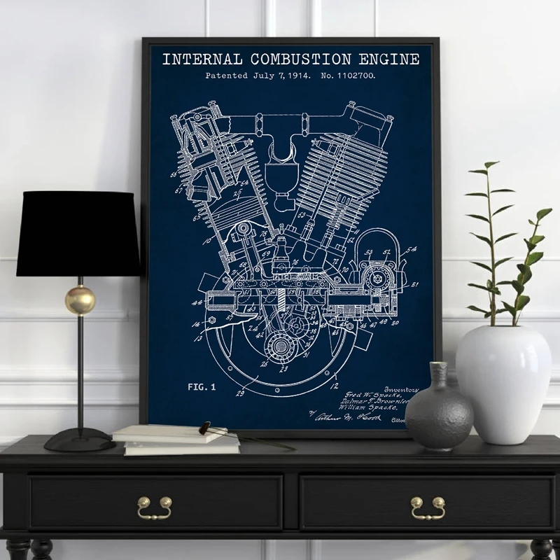 Spacke-De-Motor-Blueprints-Print-Sears-Dreadnought-Twin-Poster-Motorcycle-Engine-1914-Patent-Canvas-Painting-Garage (1)