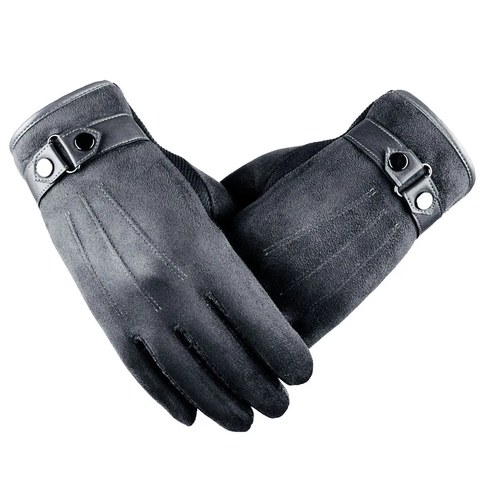 Мужские перчатки из искусственной замши, кожаные перчатки, теплые зимние теплые перчатки для верховой езды, сноуборда, толстые перчатки для мужчин, подарок guantes