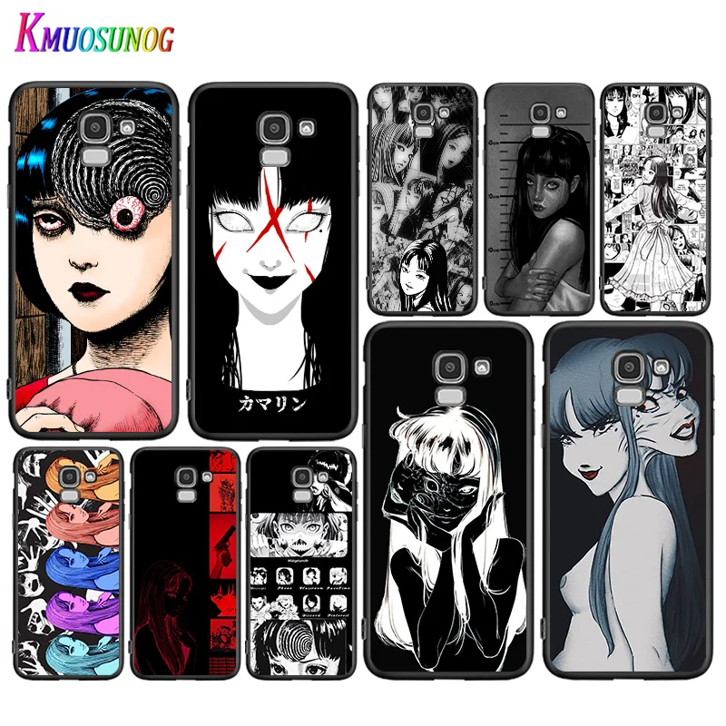 Japan Horror Comics Cover for Samsung Galaxy J8 J7 Duo J6 J5 Prime J4 Plus J3 J2 Core 2018 2017 2016 Black Phone Case | Мобильные
