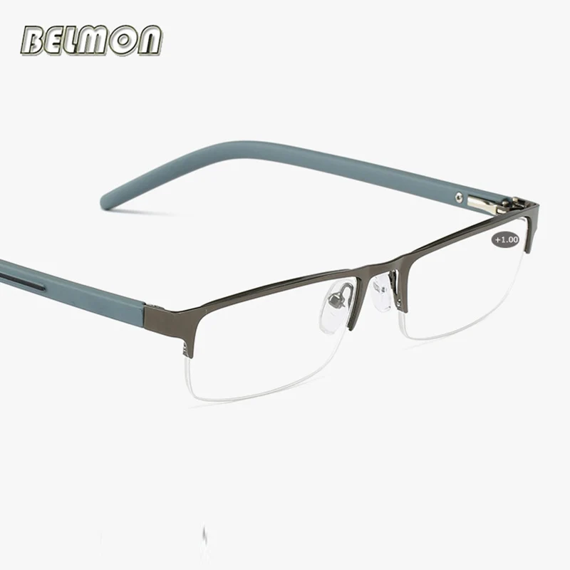 

Belmon Reading Glasses Men Women Half-frame Diopter Glasses Male Presbyopic Eyeglasses +1.0+1.5+2.0+2.5+3.0+3.5+4.0 QF269