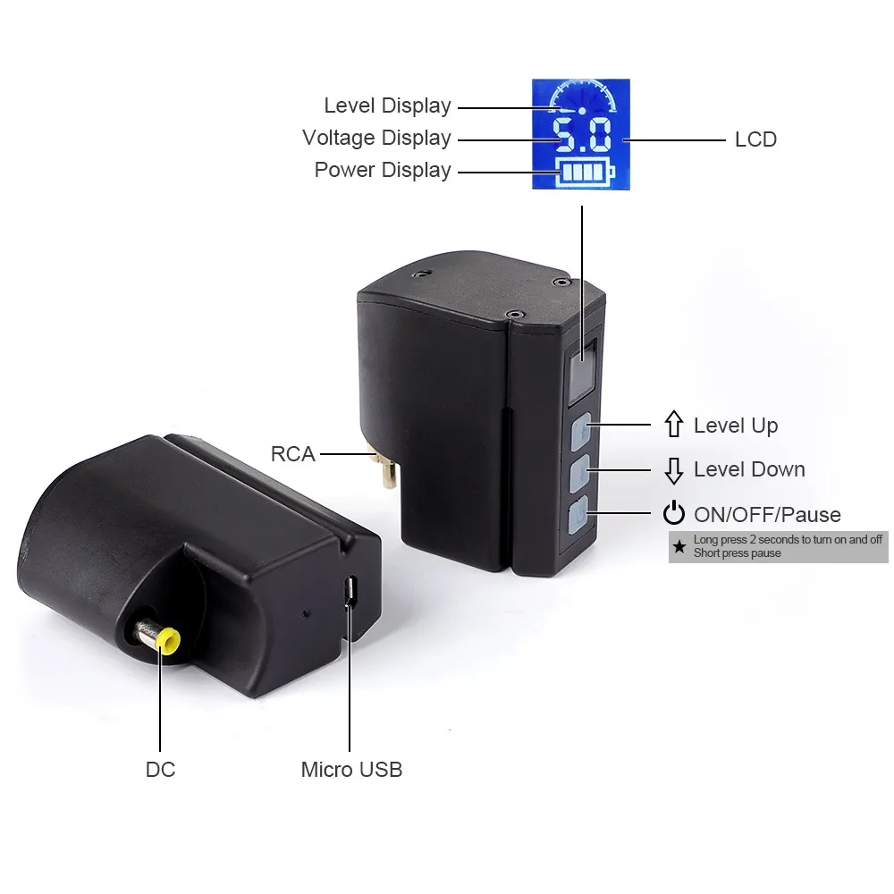 Беспроводной источник питания для татуажа DC& RCA Интерфейс 2400mAH литиевая батарея татуировочная машина принадлежности для татуажа батарейный блок