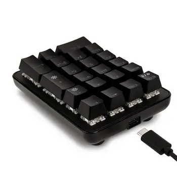 

21 Key Single Hand Professional Mechanical Numeric Keypad Extended Black Keyboard Keyboard Gaming Layout Portable U5W0