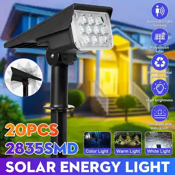 

220V 110V Outdoor 20LED Garden Lawn Light Landscape Lamp Spike Waterproof 12V Path Bulb Warm White color light Spot Lights