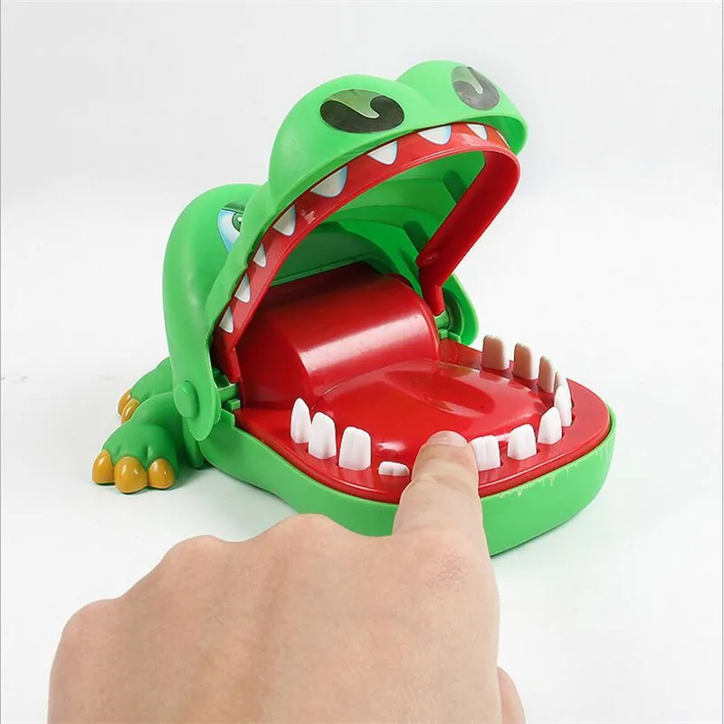 Cocodrilo Dentista Juego De Mesa Familiar - Boca Mordedora Con Dientes Sensibles, Incluye Llavero Colgante, Para Niños Mayores De 3 Años, Perfecto Para Fiestas Y Viajes