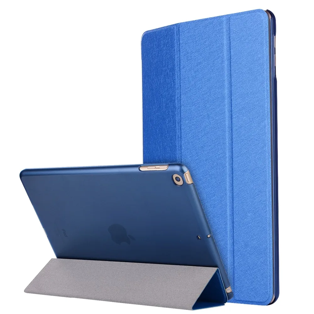 Magnetic Smart Cover For iPad 7 7th Generation Ultra Slim PU Leather Case+ Hard PC Back Case For Apple iPad 10.2 inch - Цвет: dark blue