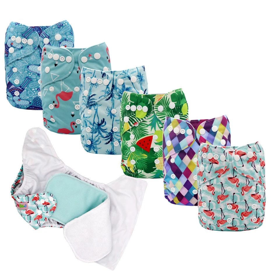 MABOJ-couches en tissu pour bébé | Couche-culotte unisexe taille unique, couverture de protection imperméable, imprimés numériques, couches écologiques réutilisables