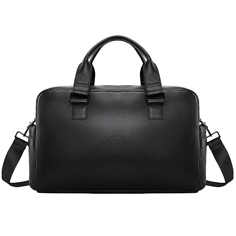 black Cow Genuine Leather Alligator Travel Bags Luxury Men Large Capacity Portable Male Shoulder Bags Brand Real Leather Travel Duffle - Цвет: black