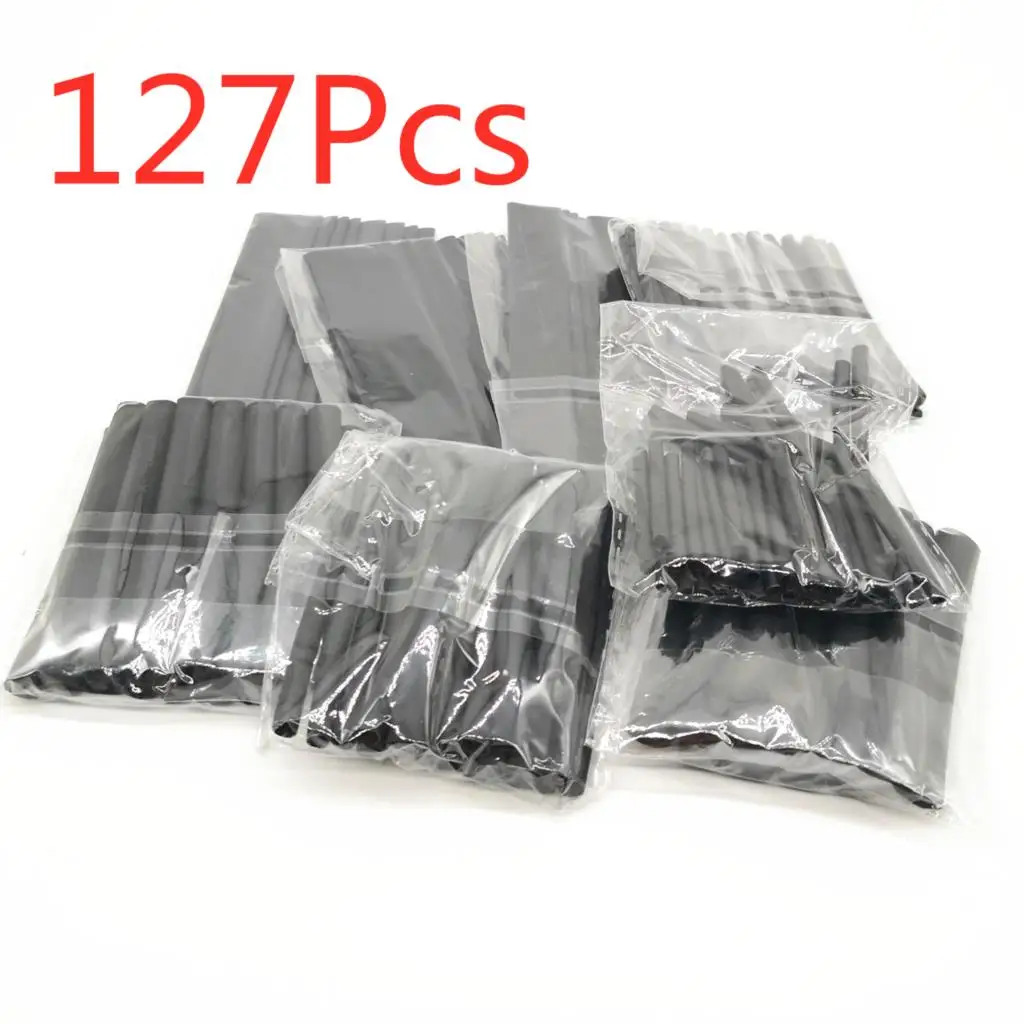 127-164pcs  Heat Shrink Tube Kit Insulation Sleeving Termoretractil Polyolefin Shrinking Assorted Heat Shrink Tubing Wire Cable