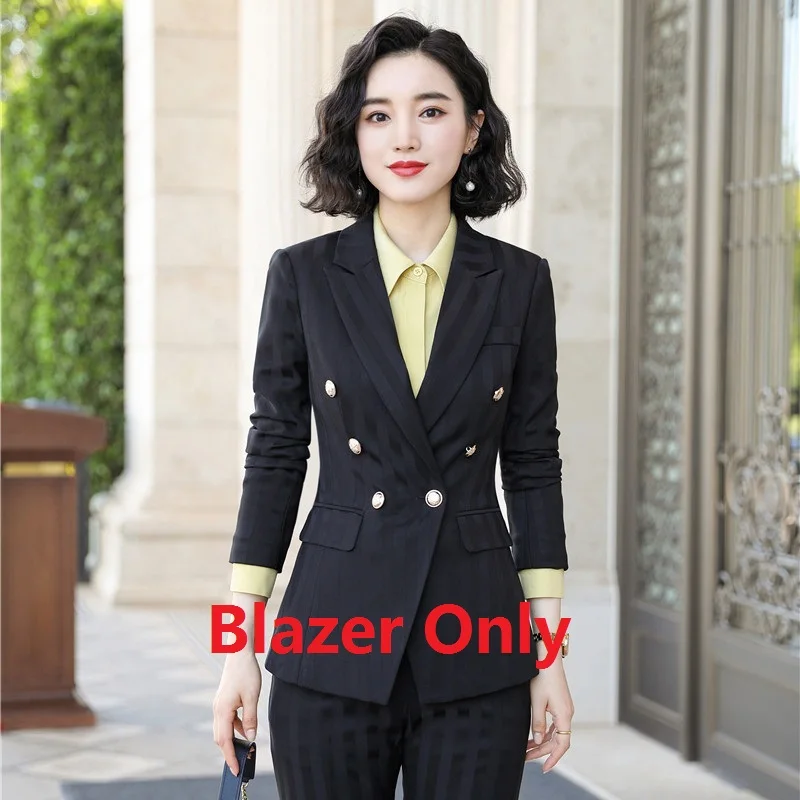 Blazer Only Новинка официальный женский пиджак и куртки Черный с длинным рукавом Blaser Офисная Женская рабочая одежда формы стили - Цвет: Blazer Only