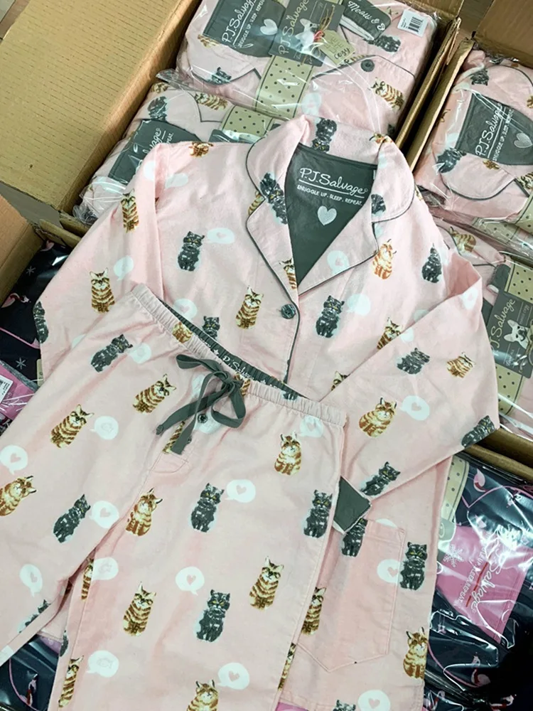 Женский пижамный комплект с мультяшным рисунком, женская одежда, пижама, женское нижнее белье, Женский Топ с рукавами