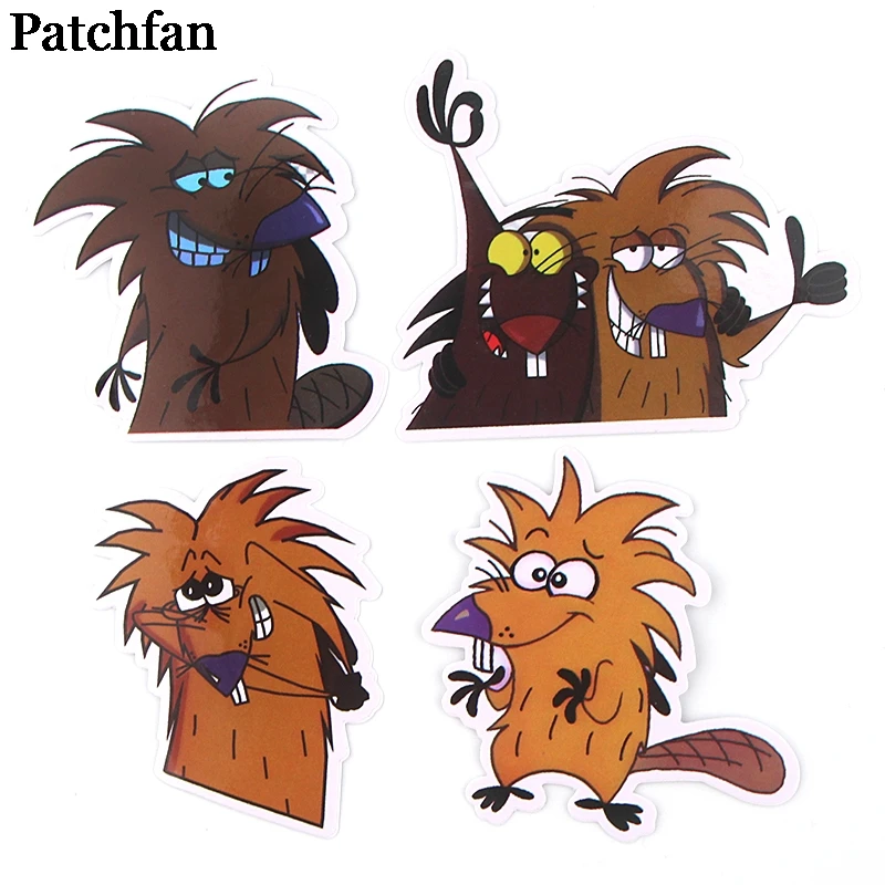 Patchfan 20 шт Angry Beaver детские игрушечные наклейки для DIY Скрапбукинг альбом багаж телефон наклейки на ноутбуки водонепроницаемый A2296