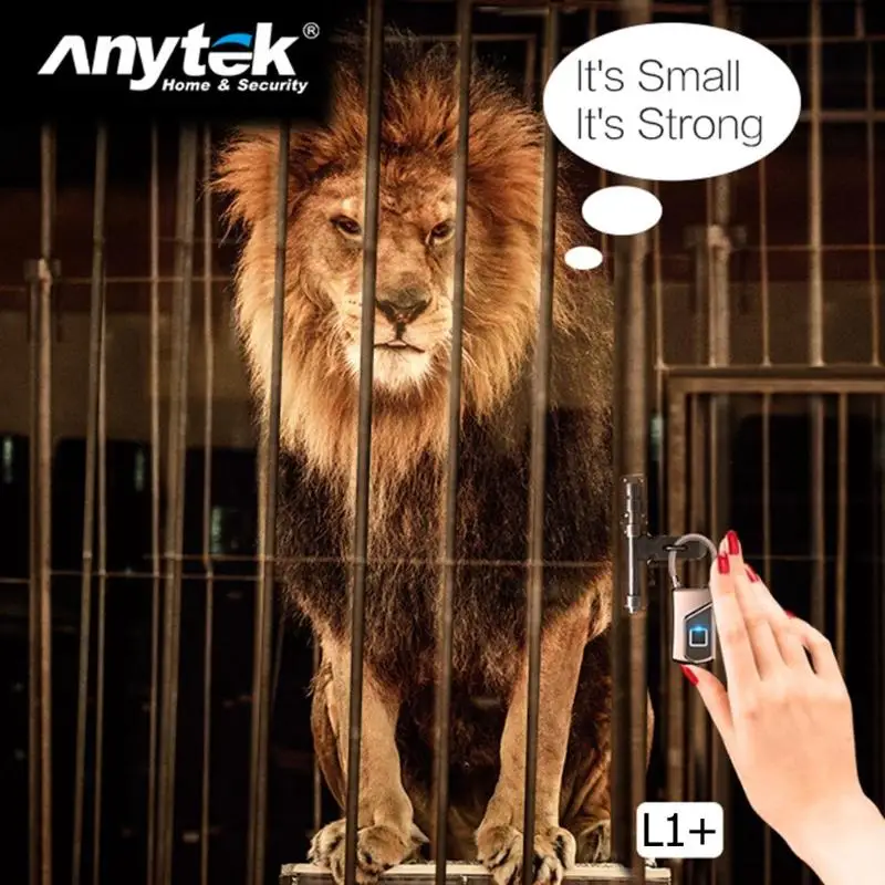 Anytek L1+ USB Bluetooth Водонепроницаемый умный замок без ключа замок отпечатков пальцев Противоугонный IP66 Чехол для багажа безопасный замок