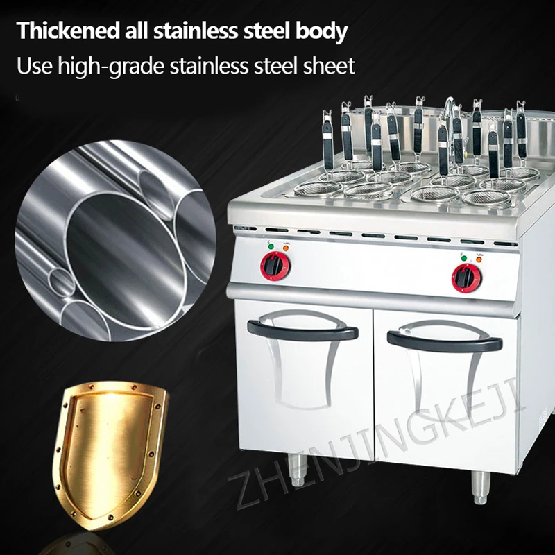 BS-829 Electric Cooking Noodle Furnace Commercial Thick Stainless Steel Luxury Furnace 12 Electric Cooking Noodle Furnace