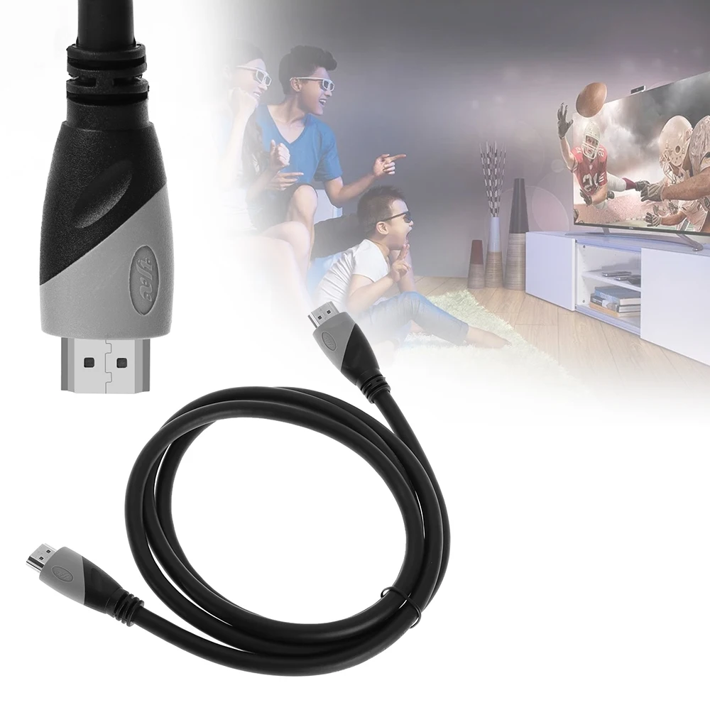 Нейлоновая оплетка HDMI кабель высокоскоростной HDMI 1,4 кабель 3D 1080P Премиум позолоченное цифровое соединение AV патч-корд домашний кинотеатр