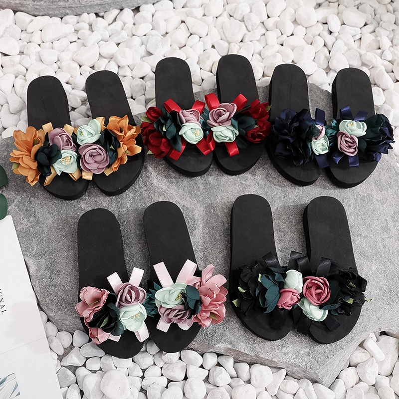 Женские пляжные сандалии красные шлепанцы для улицы и дома Повседневные тапочки