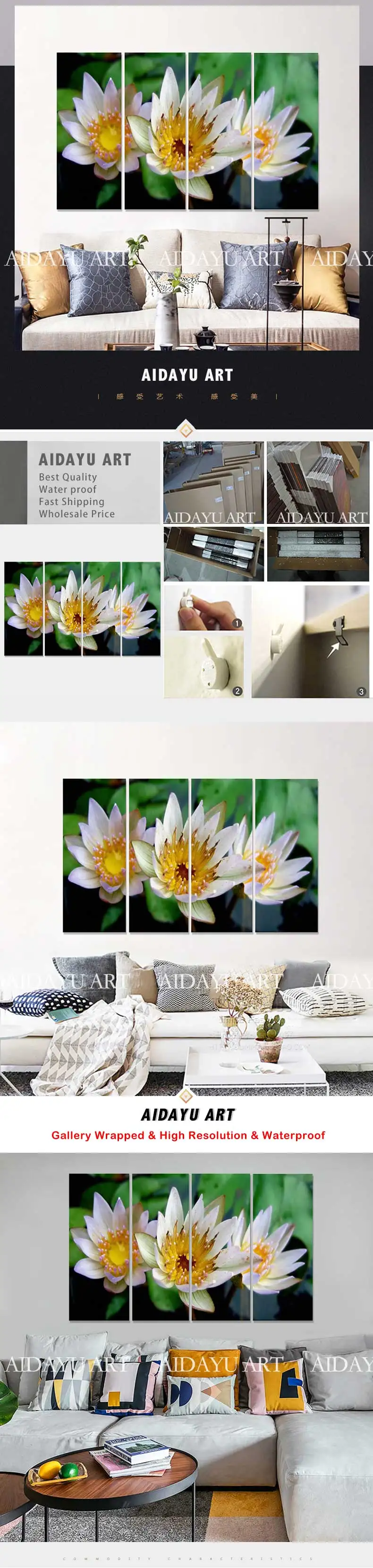 Обрамленная картина написанная в стиле модерн, печать на холсте Wall art Для Офис украшен растягивается готовы повесить