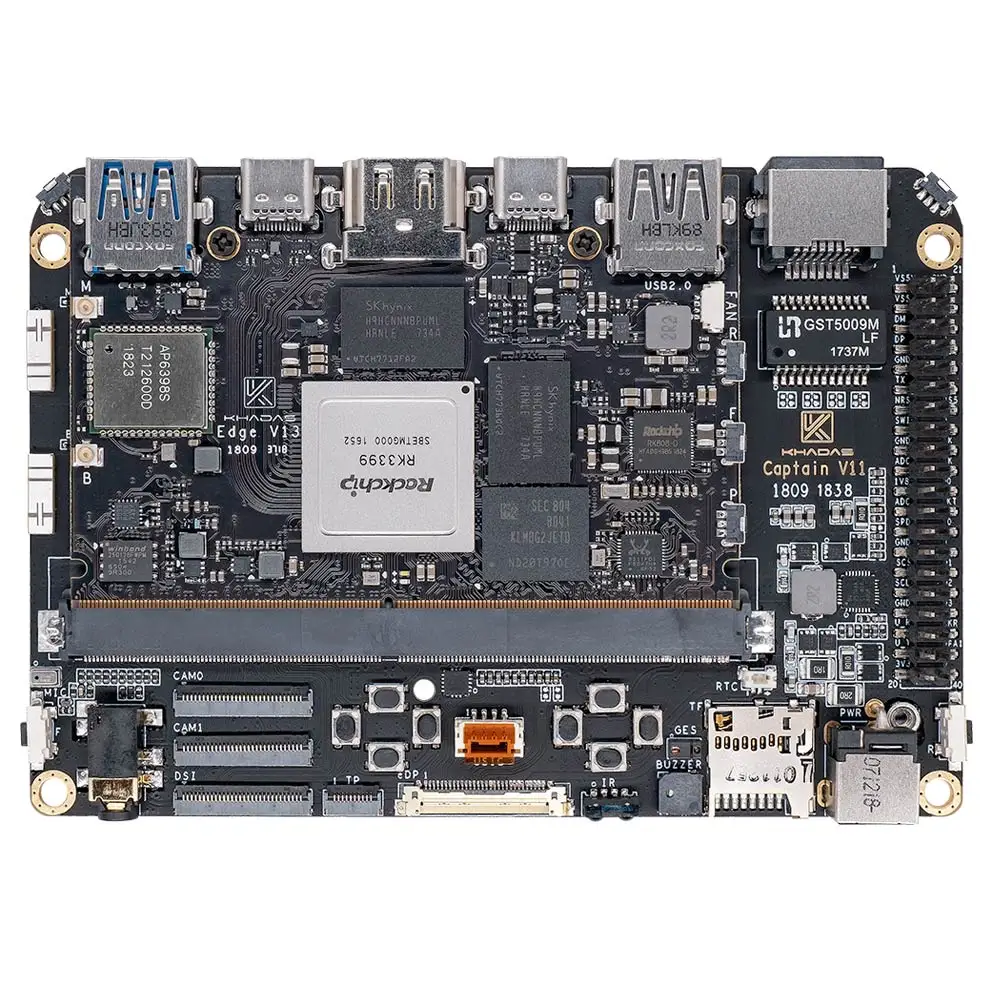 Smartfly Khadas Captain Carrier Board для Edge Rockchip RK3399 ARM SBC/одноплатный компьютер 4 Гб LPDDR4 поддержка