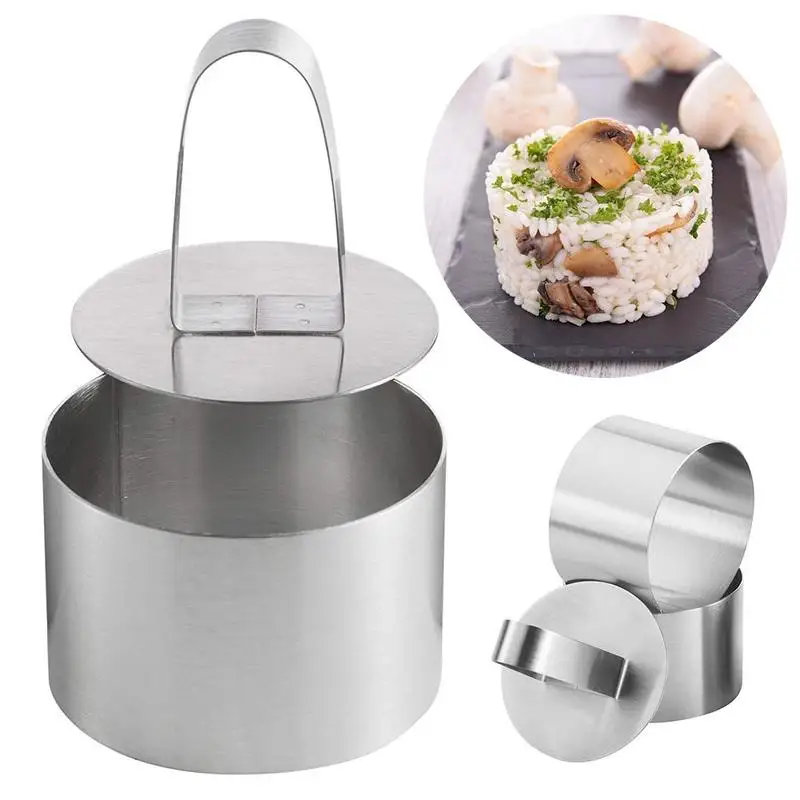 1Pcs Steel Baking Dish DIY Bakeware Tools Cupcake Mold Mousse Ring  Cheese Tools Salad Cake dessert Mould