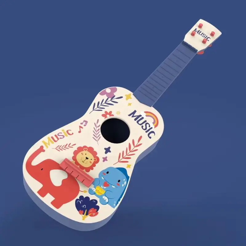 21 Inch Cute Cartoon 4 String Mini Wooden Guitar Kids Ukulele Musical Instrument Mini Wooden Guitar